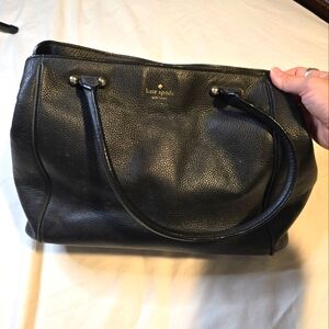 Kate Spade Black Leather Tote Bag